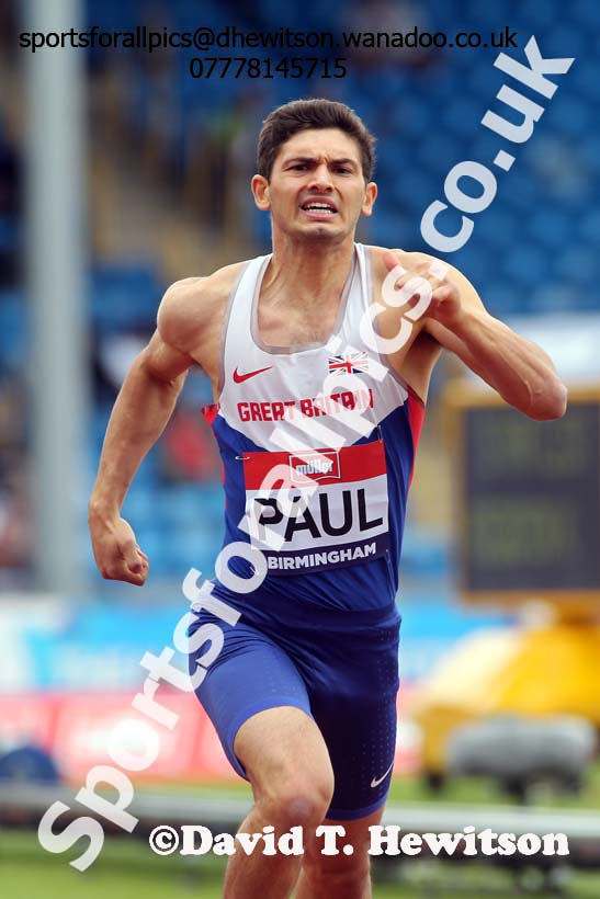 Mens 400 metres hurdles, British Championships, Birmingham. Photo: David T. Hewitson/Sports for All Pics